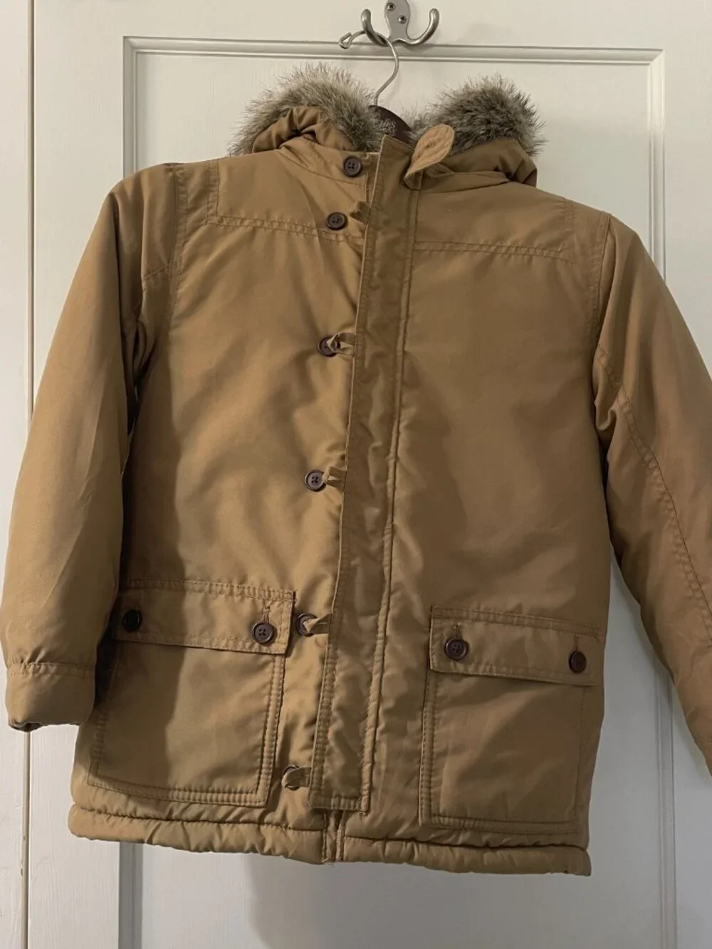 Gymboree Full-Zip Parka Jacket, Size 7-8 Fleece Lined hooded